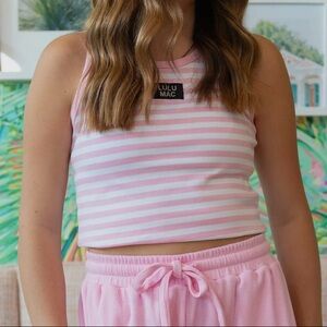 NWT LuluMac Pink Striped Tank